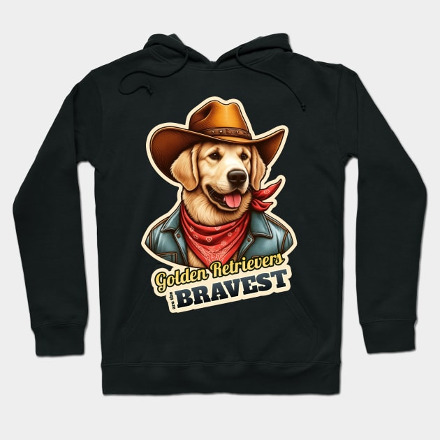 golden retriever cowboy Hoodie by k9-tee